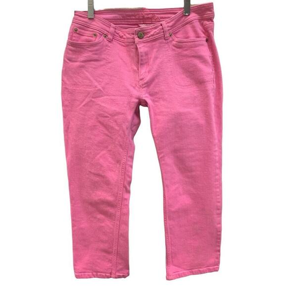 Lilly Pulitzer PINK Jeans SZ‎ 4 Skinny Mini Jeans - Picture 1 of 10